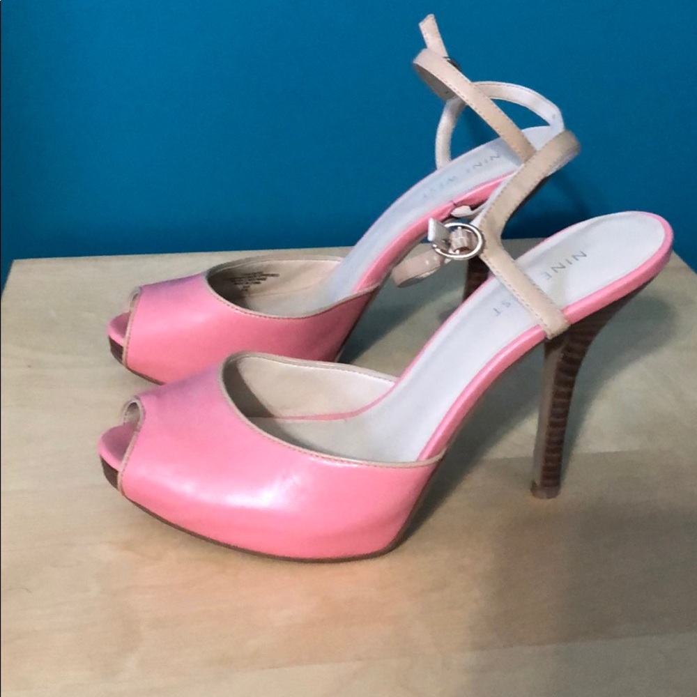 Nine West peep toe pumps